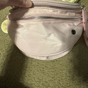 Lemon drop Pink and lemon print bum bags